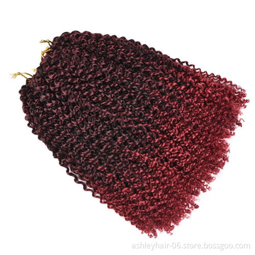 Wholesale 12 Inch Synthetic Pre-looped Afro Twist Crochet Braids Bob Marley Hair